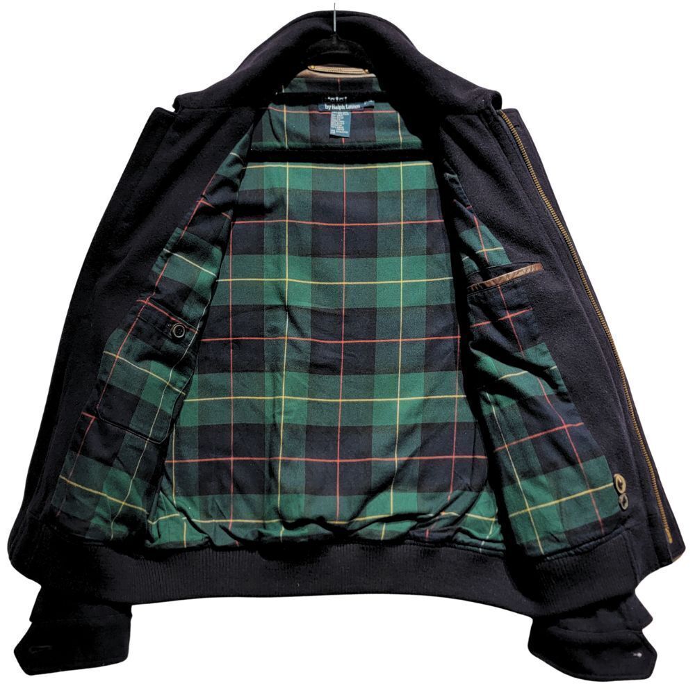 *RARE* POLO RALPH LAUREN Silk, Wool, Leather & Corduroy Bomber Jacket Mens M - Picture 3 of 16
